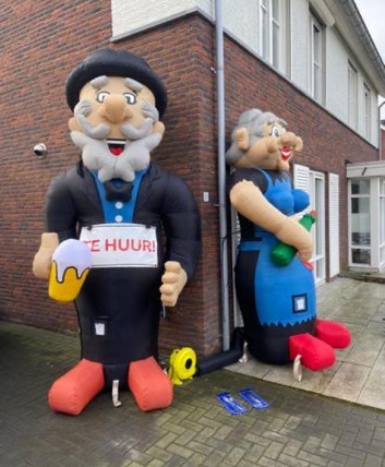 Partypoppen verhuur, Opslagruimtes verhuur, Opblaasfiguren